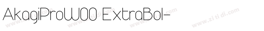 AkagiProW00 ExtraBol字体转换